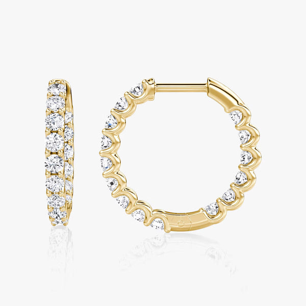 Eternity- 0.75 CT Round Moissanite Hoop Earrings - Eternity- 0.75 CT Round Moissanite Hoop Earrings