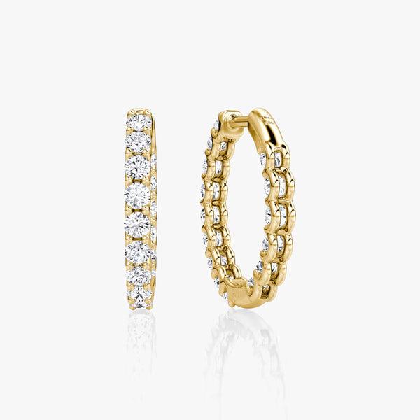 Eternity- 0.75 CT Round Moissanite Hoop Earrings - Eternity- 0.75 CT Round Moissanite Hoop Earrings