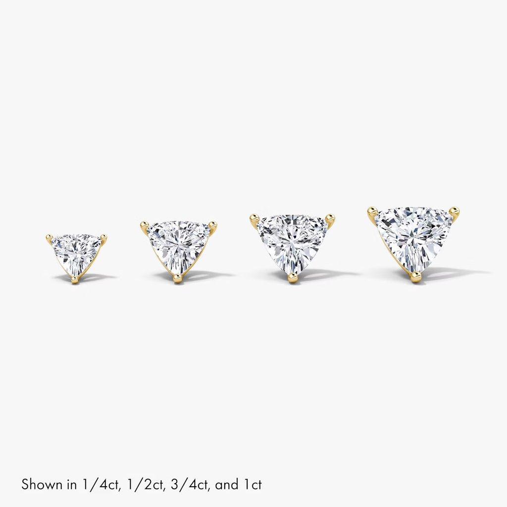 Solitaire- 0.50 CT Trillion Moissanite Stud Earrings