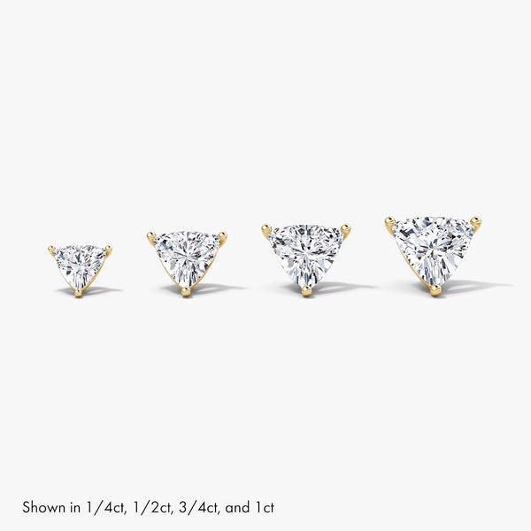 Solitaire- 0.50 CT Trillion Moissanite Stud Earrings - Solitaire- 0.50 CT Trillion Moissanite Stud Earrings