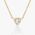 Solitaire Bezel- 0.25 CT Trillion Moissanite Necklace