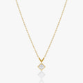 Solitaire Bezel- 0.25 CT Princess Moissanite Necklace