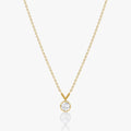 Solitaire Bezel- 0.25 CT Round Moissanite Necklace
