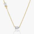 Toi Et Moi- 0.40 CT Pear Moissanite Necklace