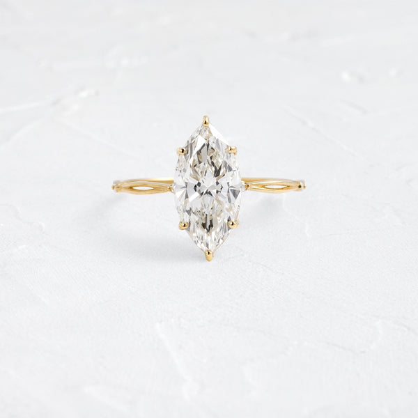 Criss Cross-Marquise Lab Grown Diamond Engagement Ring - Solitaire-Oval Lab Grown Diamond Engagement Ring
