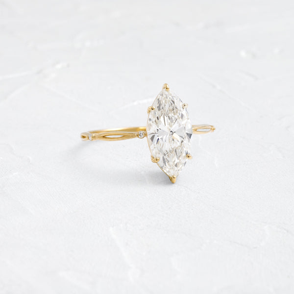 Criss Cross-Marquise Lab Grown Diamond Engagement Ring - Solitaire-Oval Lab Grown Diamond Engagement Ring