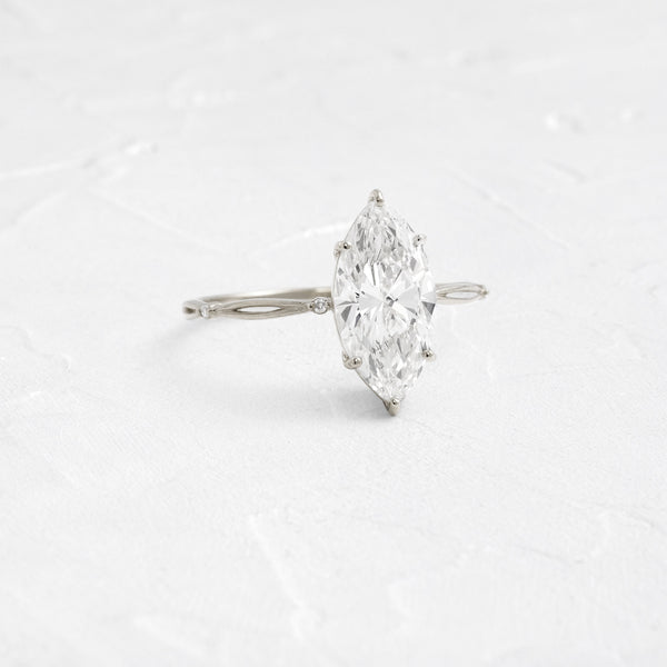 Criss Cross-Marquise Lab Grown Diamond Engagement Ring - Solitaire-Oval Lab Grown Diamond Engagement Ring