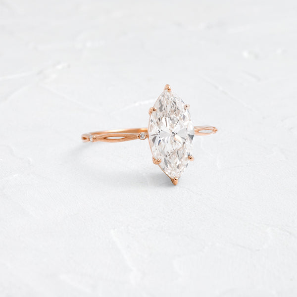 Criss Cross-Marquise Lab Grown Diamond Engagement Ring - Solitaire-Oval Lab Grown Diamond Engagement Ring