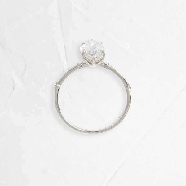 Criss Cross-Marquise Lab Grown Diamond Engagement Ring - Solitaire-Oval Lab Grown Diamond Engagement Ring