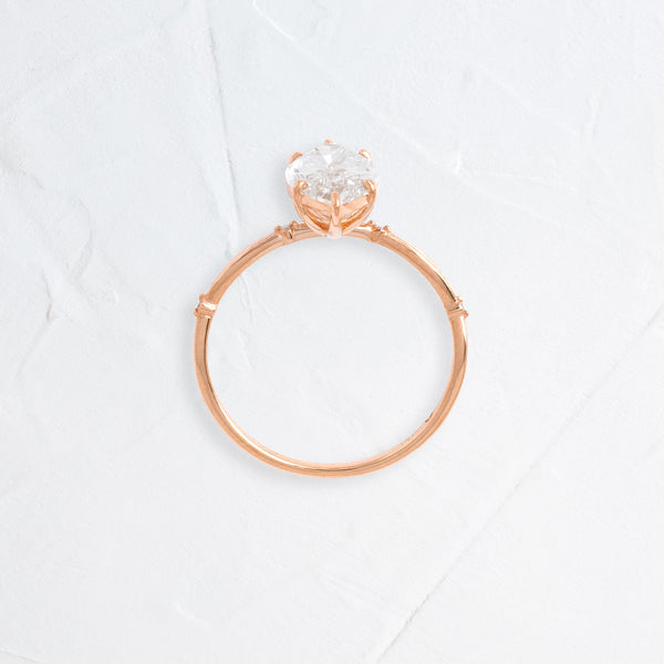 Criss Cross-Marquise Lab Grown Diamond Engagement Ring - Solitaire-Oval Lab Grown Diamond Engagement Ring