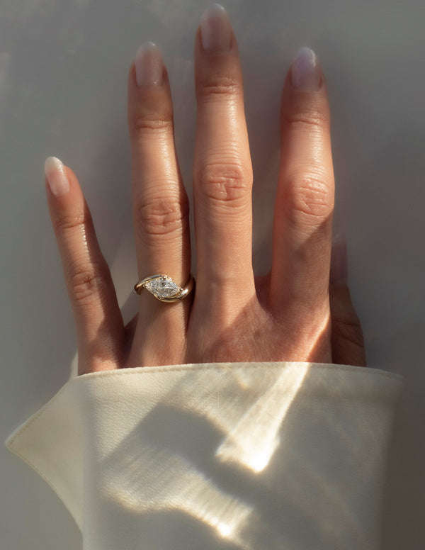 Solitaire Rapture-Marquise Lab Grown Diamond Engagement Ring - Solitaire-Oval Lab Grown Diamond Engagement Ring
