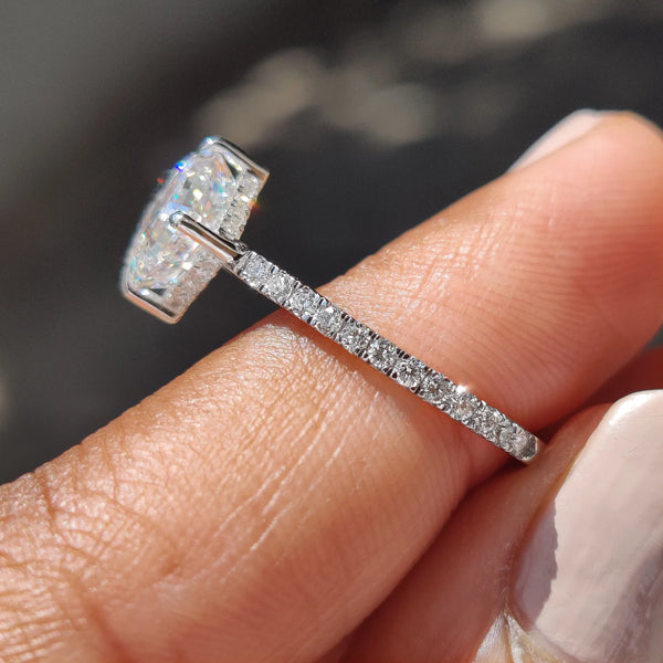 1.50 CT Asscher Hidden Halo & Pave Style Lab Grown Diamond Engagement Ring - 1copy 07c6b5a1 e797 49a3 84bb 7f62b4ef2493
