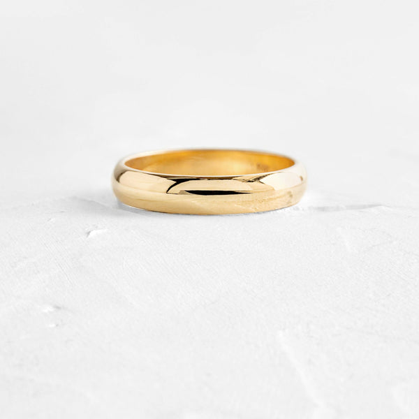 Half Round- Men's Wedding Band - Classic- Men's Wedding Band