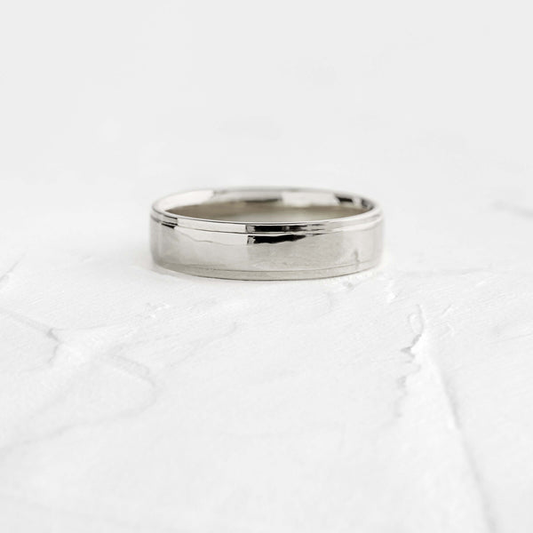 Classic Flat Court- Men's Wedding Band - Classic- Men's Wedding Band