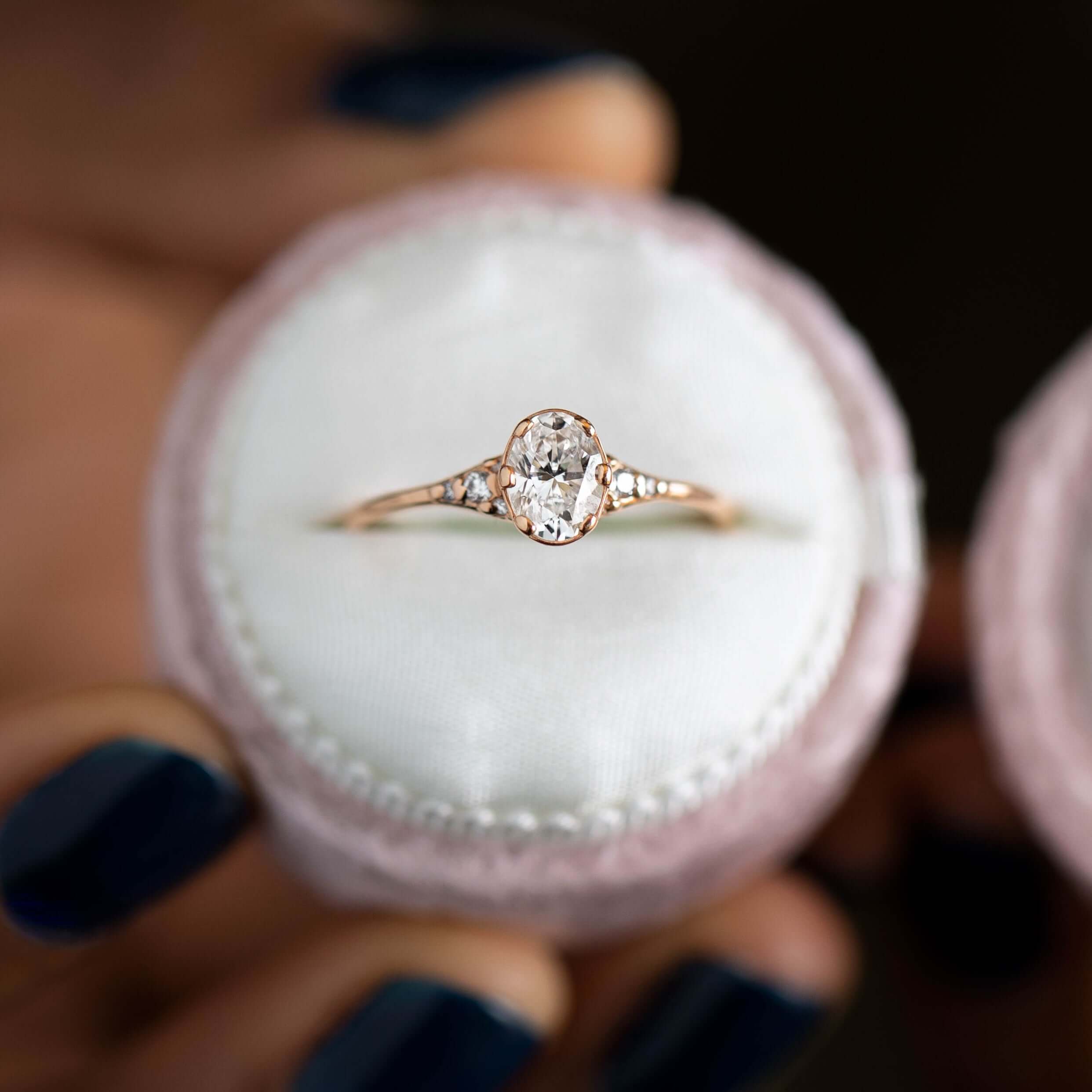 Solitaire-Oval Lab Grown Diamond Engagement Ring