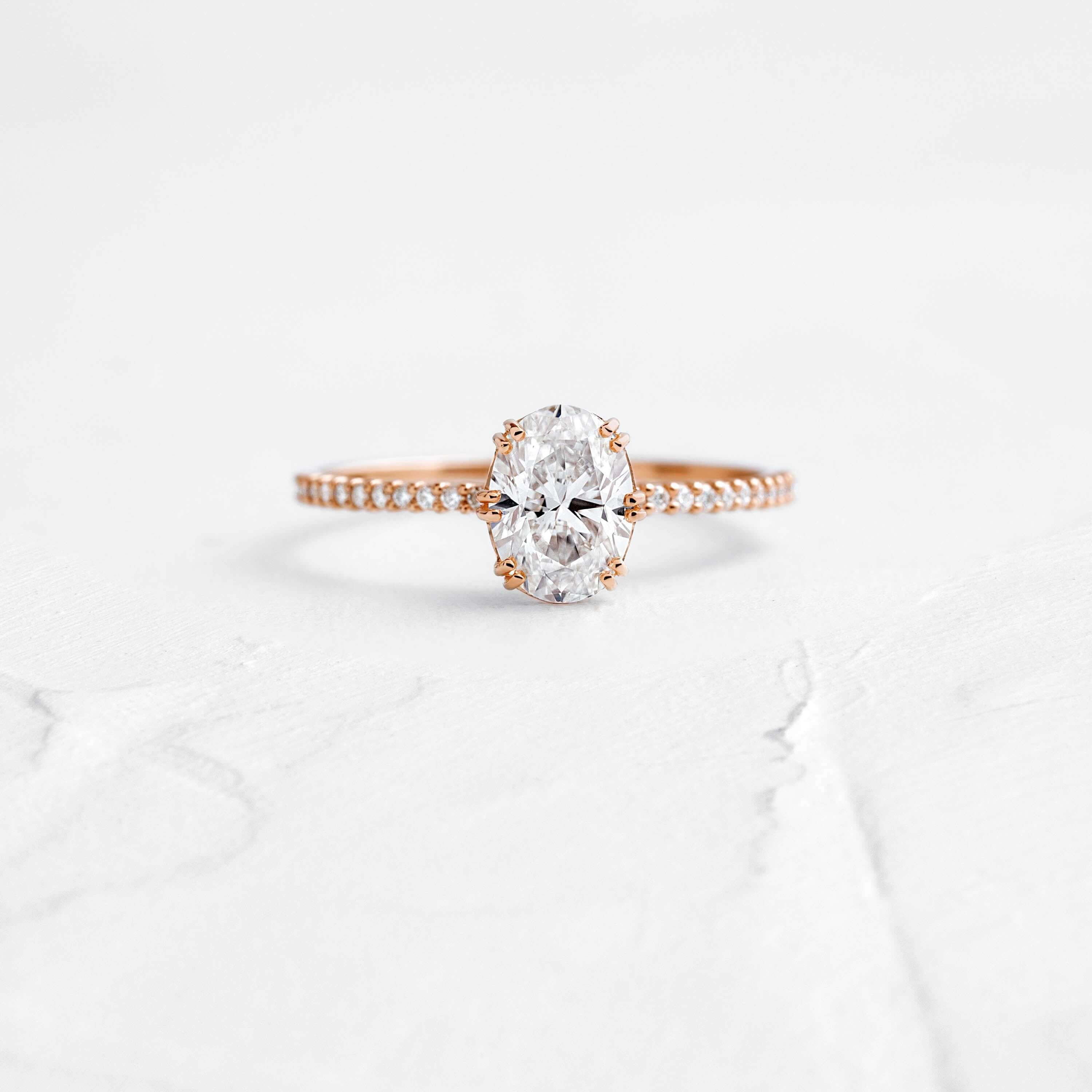 Solitaire-Oval Lab Grown Diamond Engagement Ring