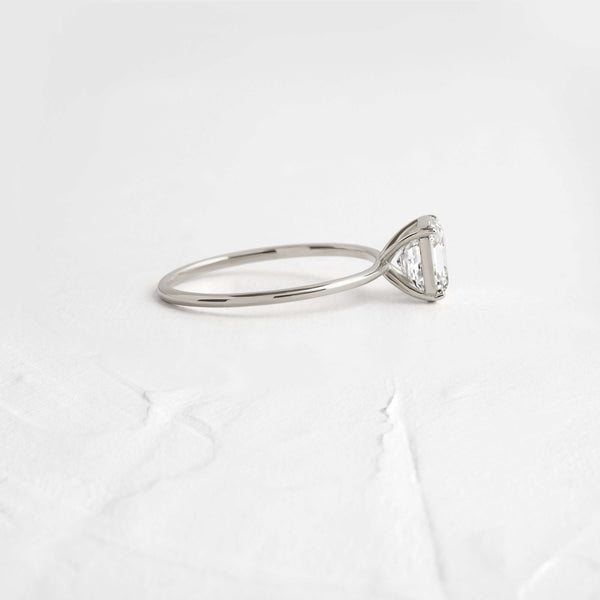 Solitaire-Asscher Lab Grown Diamond Engagement Ring - Solitaire-Oval Lab Grown Diamond Engagement Ring