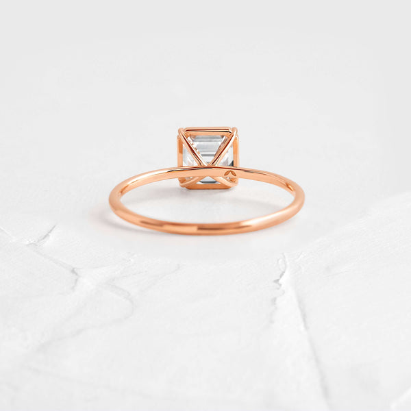 Solitaire-Asscher Lab Grown Diamond Engagement Ring - Solitaire-Oval Lab Grown Diamond Engagement Ring