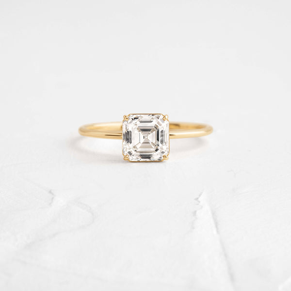 Solitaire-Asscher Lab Grown Diamond Engagement Ring - Solitaire-Oval Lab Grown Diamond Engagement Ring