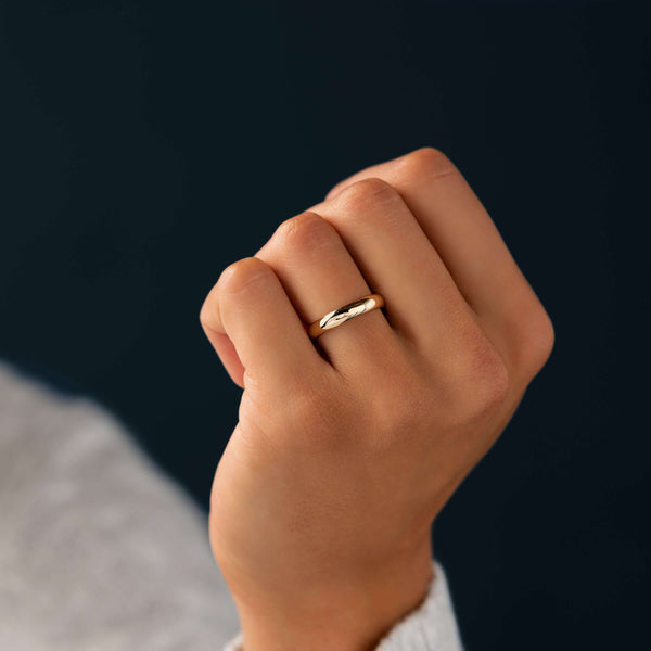 Half Round- Men's Wedding Band - Classic- Men's Wedding Band