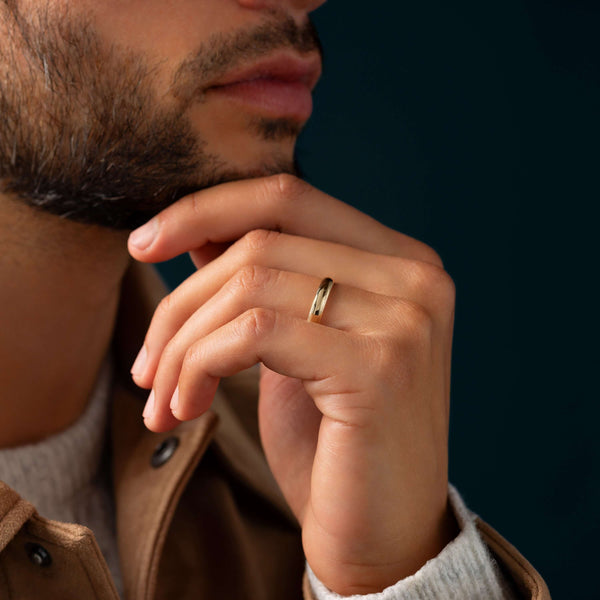 Half Round- Men's Wedding Band - Classic- Men's Wedding Band