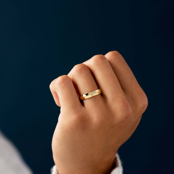 Soft Bevel- Men's Wedding Band - Classic- Men's Wedding Band