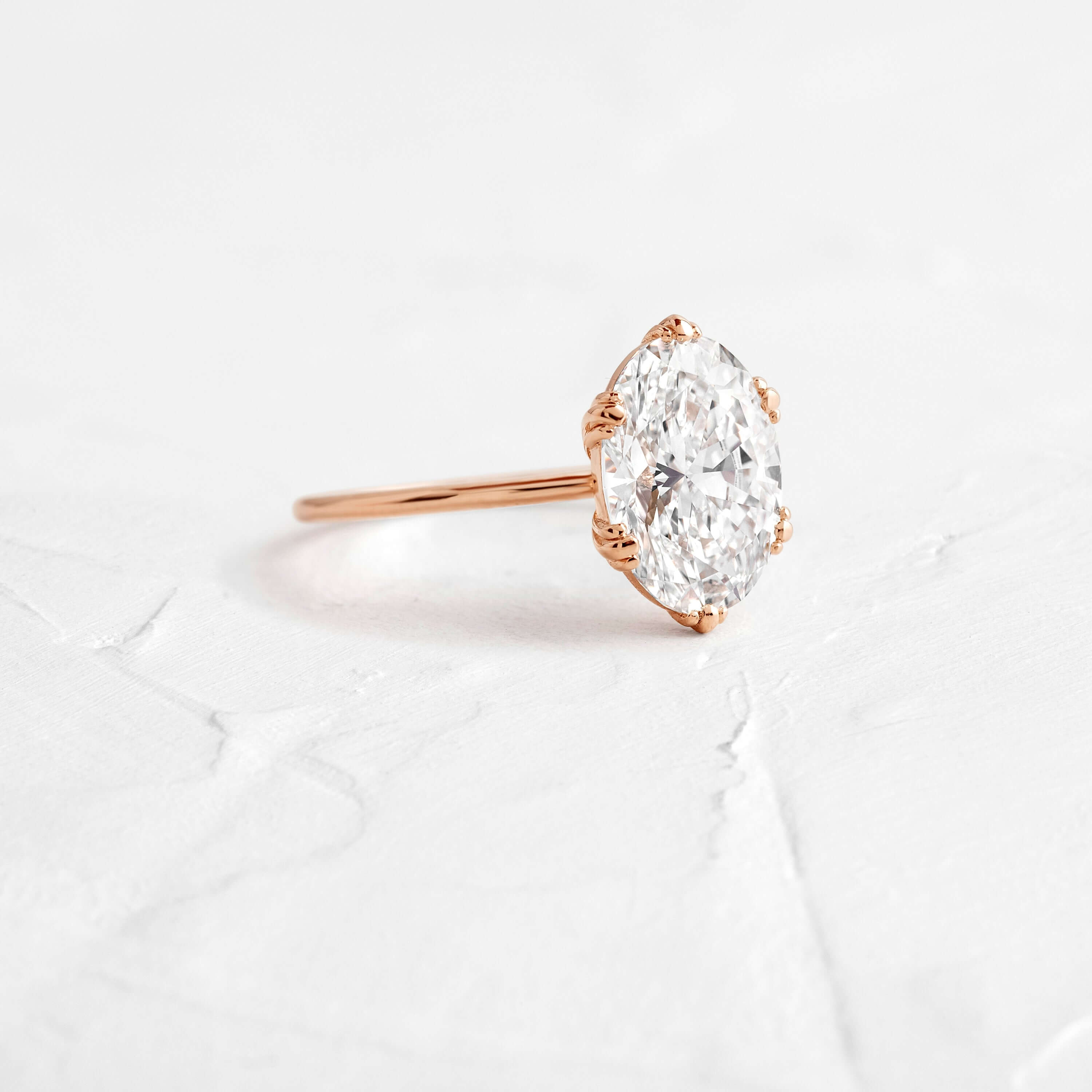 Solitaire-Oval Lab Grown Diamond Engagement Ring