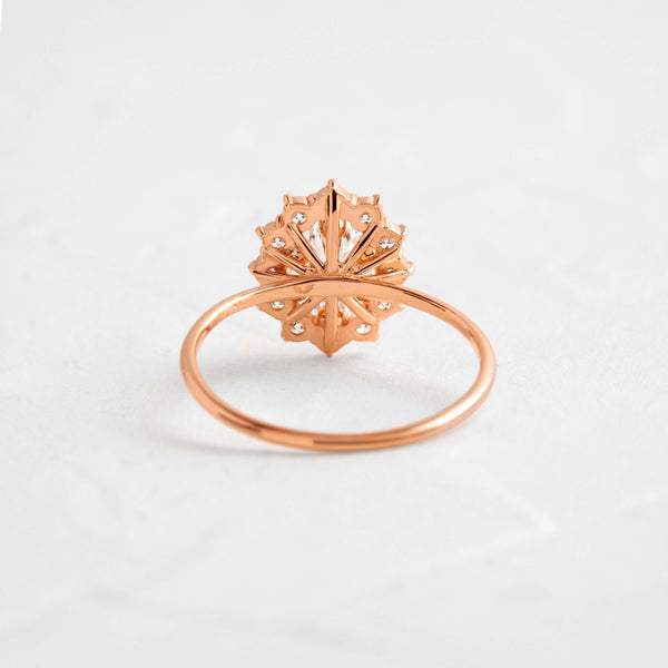 Halo-Oval Lab Grown Diamond Engagement Ring - Solitaire-Oval Lab Grown Diamond Engagement Ring