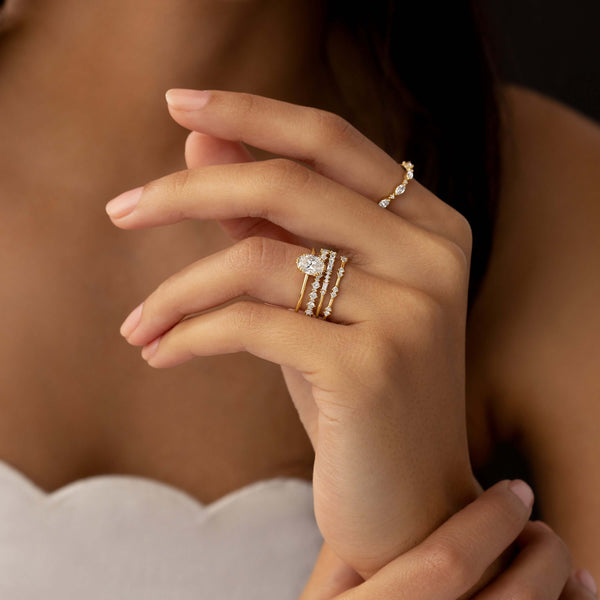 Solitaire Triple Prong-Oval Lab Grown Diamond Engagement Ring - Solitaire-Oval Lab Grown Diamond Engagement Ring
