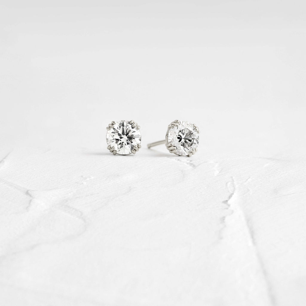 Solitaire- 1.0CT Oval Lab Grown Diamond Earrings