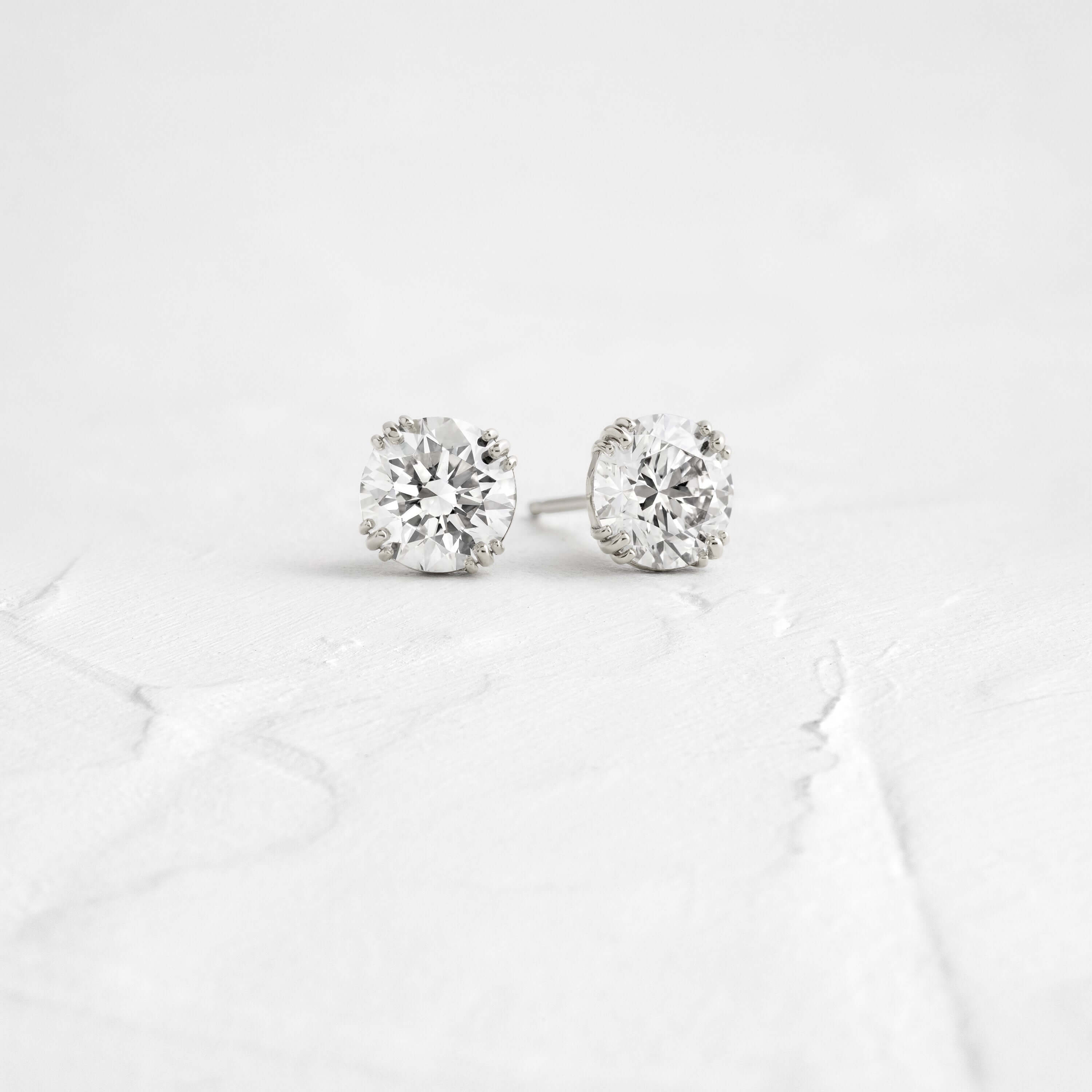 Solitaire- 1.0CT Oval Lab Grown Diamond Earrings