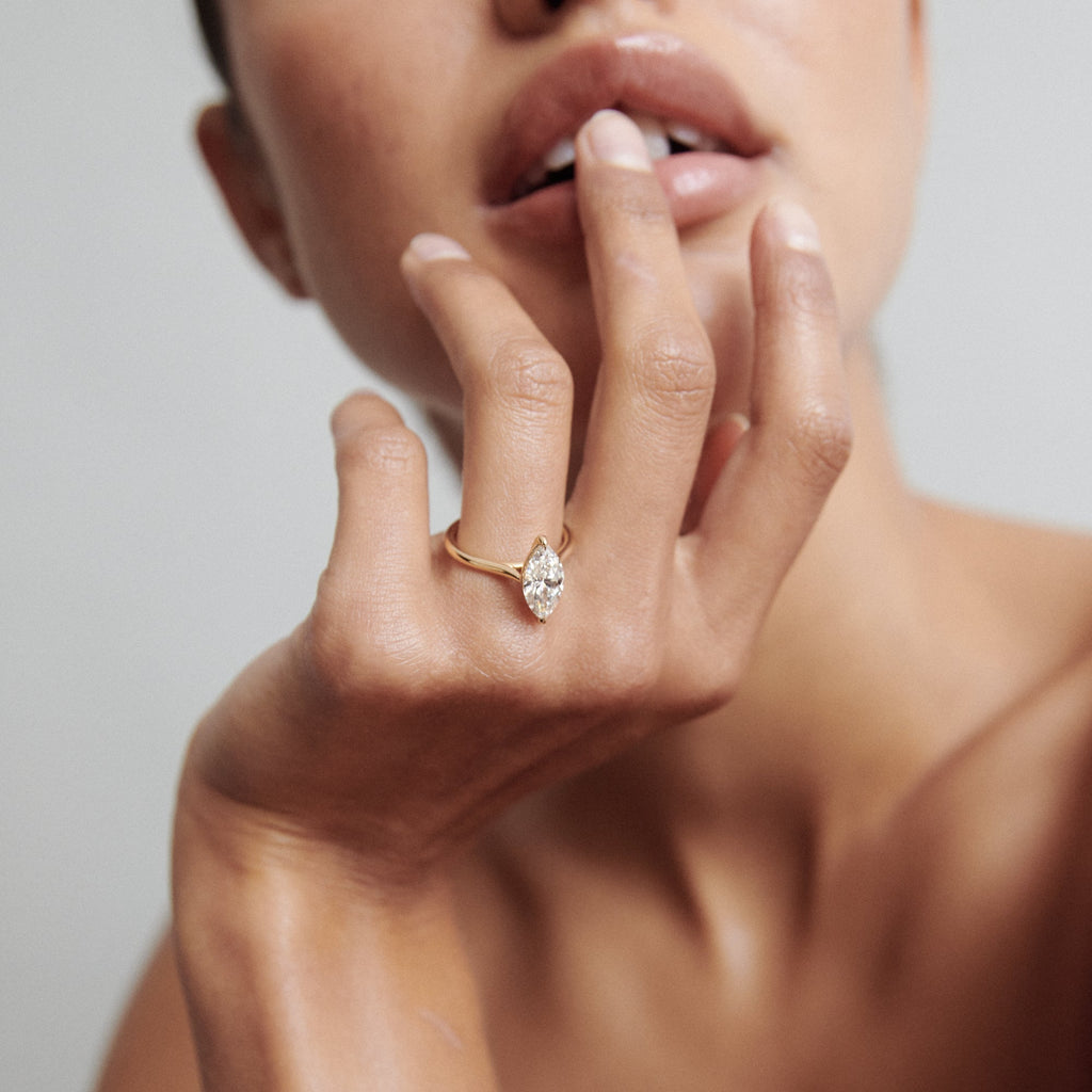 Solitaire-Oval Lab Grown Diamond Engagement Ring