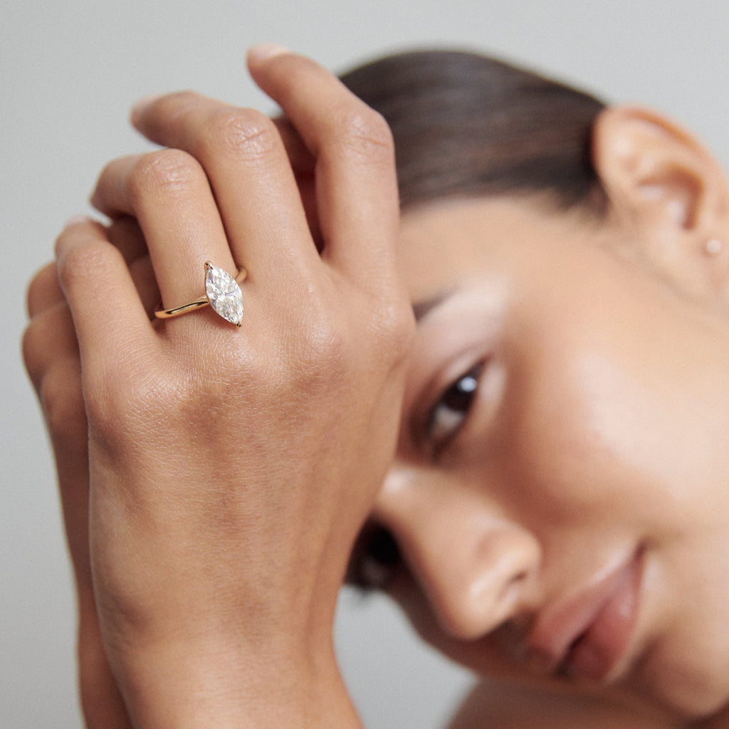 Solitaire-Oval Lab Grown Diamond Engagement Ring