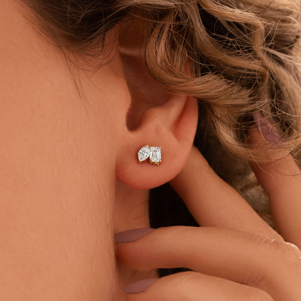 Solitaire- 1.0CT Oval Lab Grown Diamond Earrings