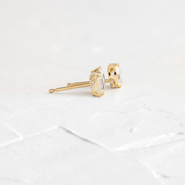 Toi Et Moi with Hidden Stones- 1.1 CT Marquise & Emerald Lab Grown Diamond Stud Earrings - Solitaire- 1.0CT Oval Lab Grown Diamond Earrings