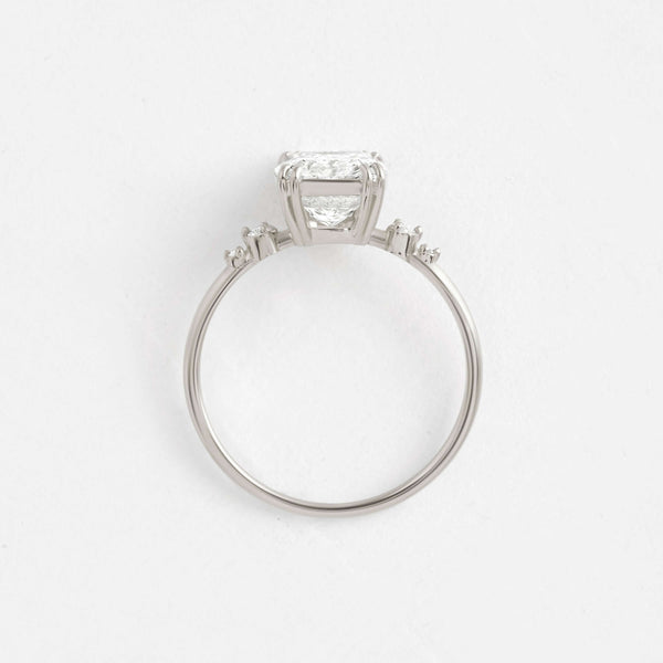 Cluster-Cushion Lab Grown Diamond Engagement Ring - Solitaire-Oval Lab Grown Diamond Engagement Ring