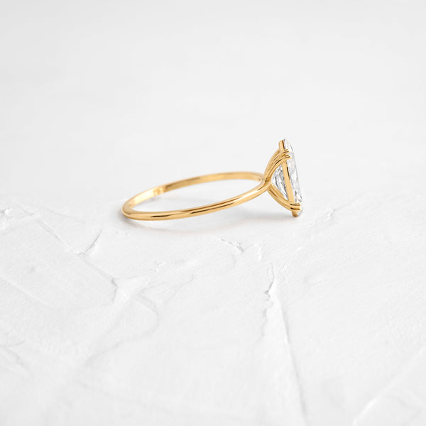 Solitaire Double Prong-Marquise Lab Grown Diamond Engagement Ring - Solitaire-Oval Lab Grown Diamond Engagement Ring