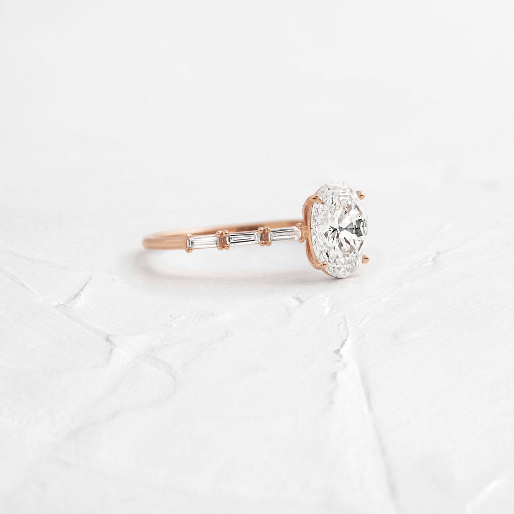 Solitaire-Oval Lab Grown Diamond Engagement Ring