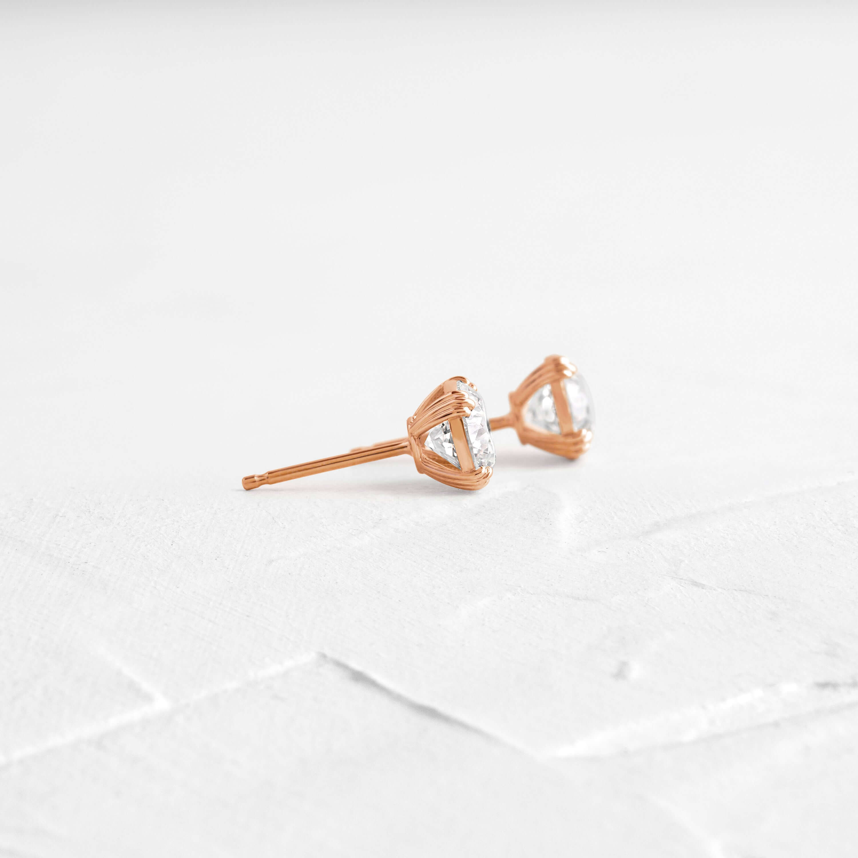 Solitaire- 1.0CT Oval Lab Grown Diamond Earrings