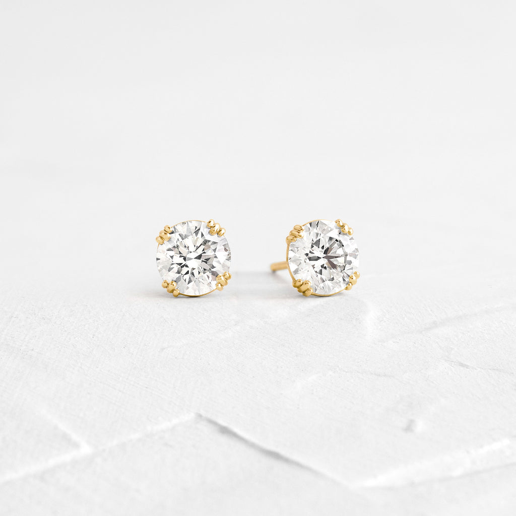 Solitaire- 1.0CT Oval Lab Grown Diamond Earrings