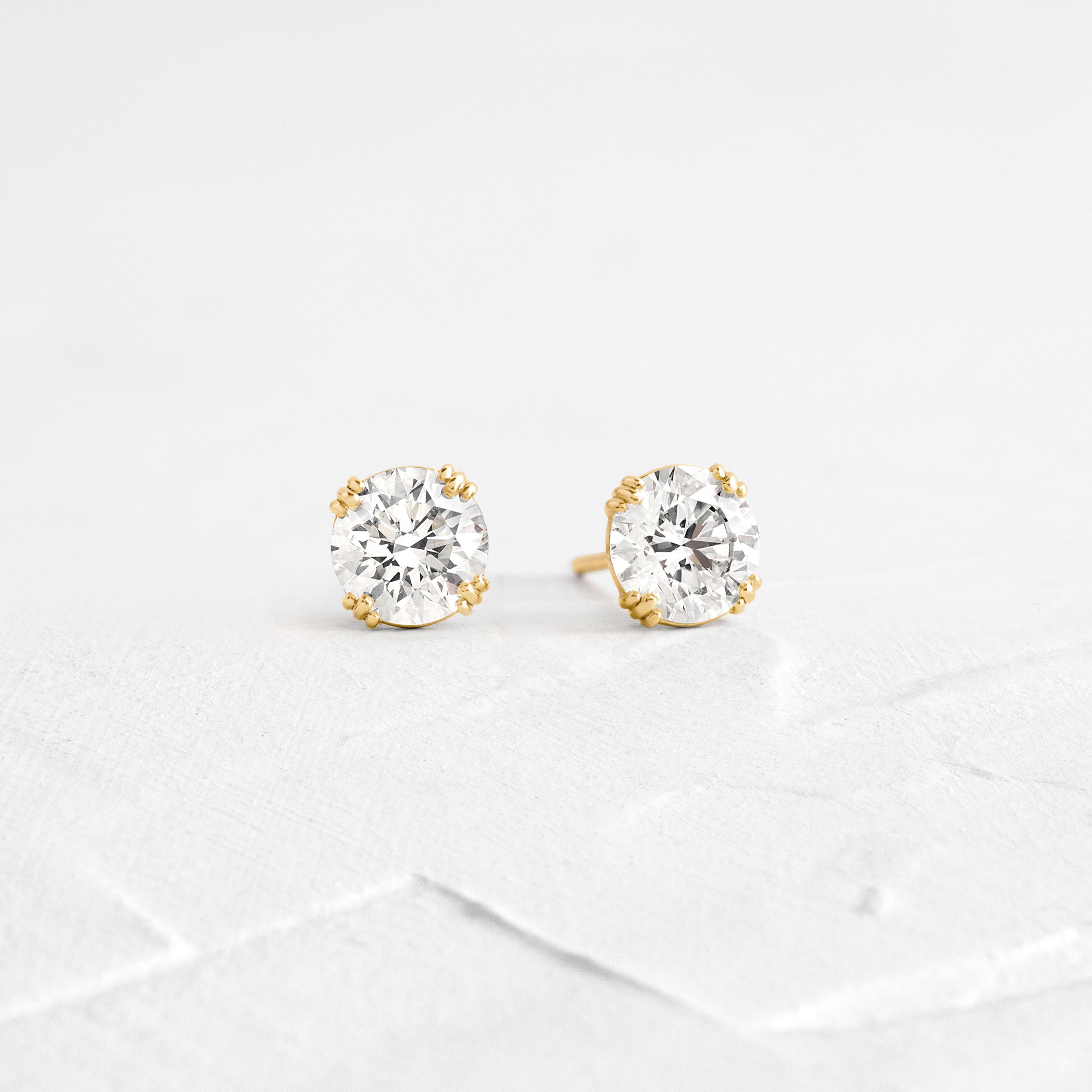 Solitaire- 1.0CT Oval Lab Grown Diamond Earrings