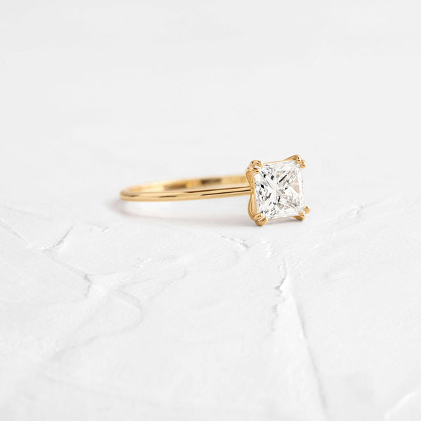 Solitaire Double Prong-Princess Lab Grown Diamond Engagement Ring - Solitaire-Oval Lab Grown Diamond Engagement Ring