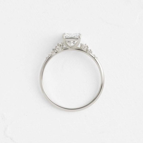 Cluster-Radiant Lab Grown Diamond Engagement Ring - Solitaire-Oval Lab Grown Diamond Engagement Ring