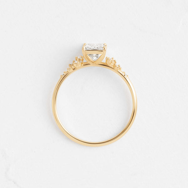 Cluster-Radiant Lab Grown Diamond Engagement Ring - Solitaire-Oval Lab Grown Diamond Engagement Ring