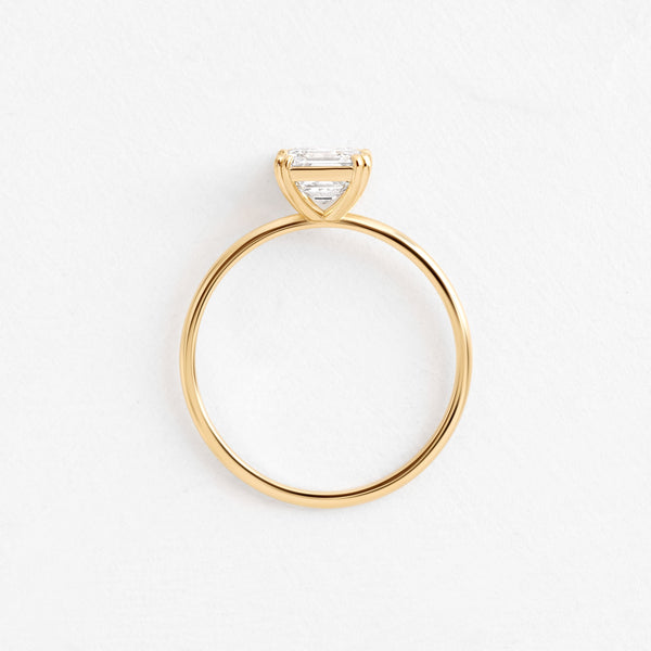 Solitaire Double Prong-Asscher Lab Grown Diamond Engagement Ring - Solitaire-Oval Lab Grown Diamond Engagement Ring