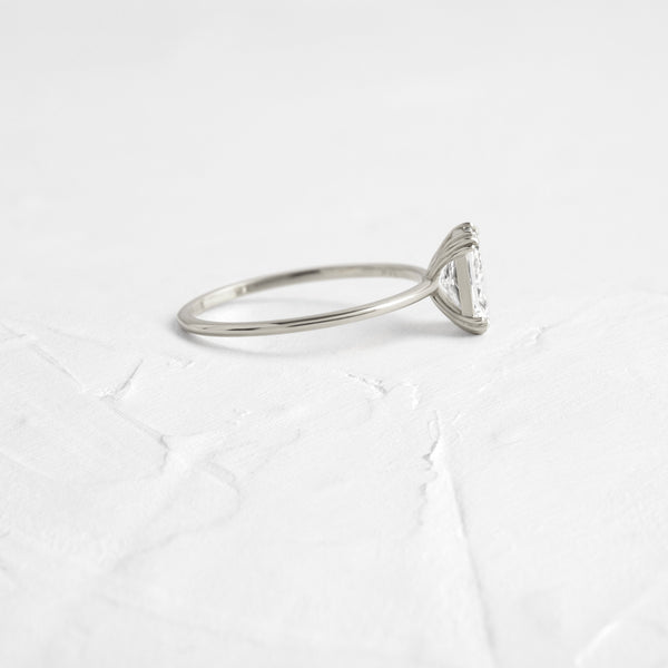 Solitaire Triple Prong-Radiant Lab Grown Diamond Engagement Ring - Solitaire-Oval Lab Grown Diamond Engagement Ring