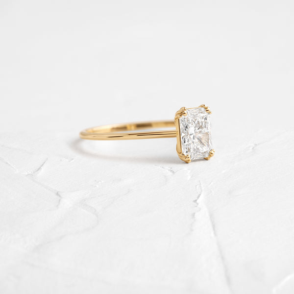 Solitaire Triple Prong-Radiant Lab Grown Diamond Engagement Ring - Solitaire-Oval Lab Grown Diamond Engagement Ring
