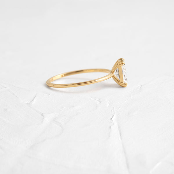 Solitaire Triple Prong-Radiant Lab Grown Diamond Engagement Ring - Solitaire-Oval Lab Grown Diamond Engagement Ring