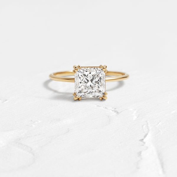 Solitaire Triple Prong-Radiant Lab Grown Diamond Engagement Ring - Solitaire-Oval Lab Grown Diamond Engagement Ring