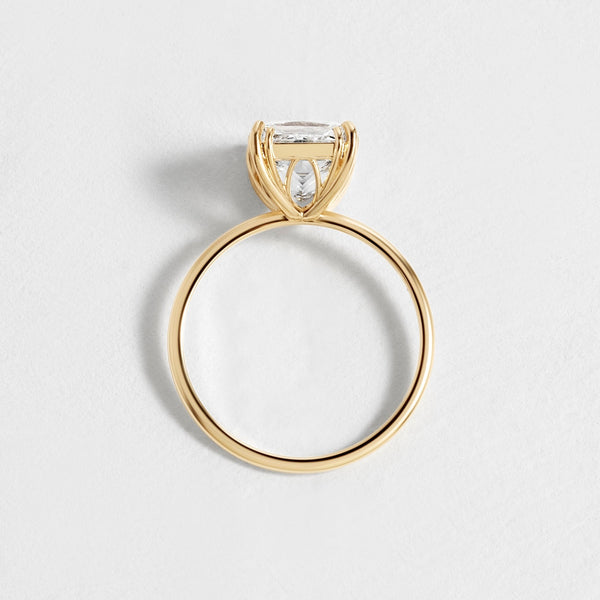 Solitaire Triple Prong-Radiant Lab Grown Diamond Engagement Ring - Solitaire-Oval Lab Grown Diamond Engagement Ring